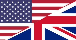 Drapeau Etats unis, drapeau Royaume Uni